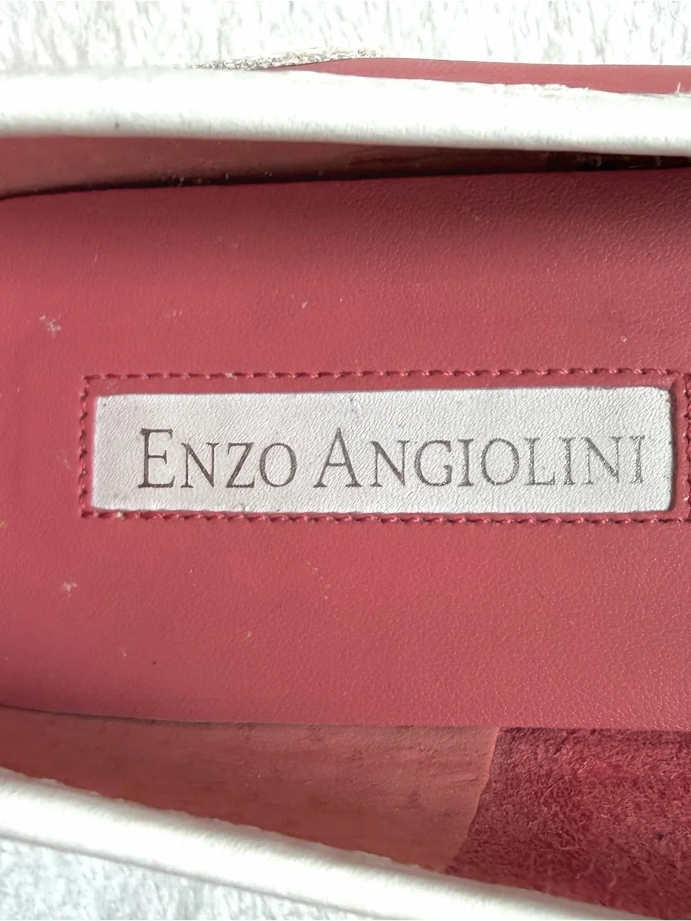 Vintage Enzo Angiolini Liberty Two Toned Pink White Leather Loafers Flats